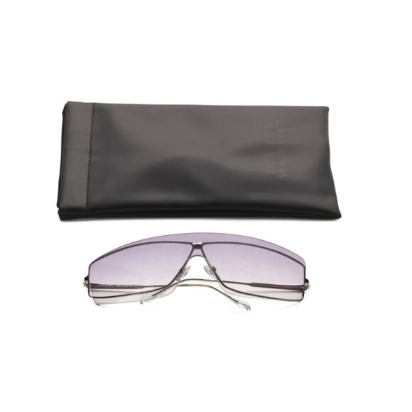 ISABEL MARANT Silver/Green Shield Sunglasses - Picture 1 of 2